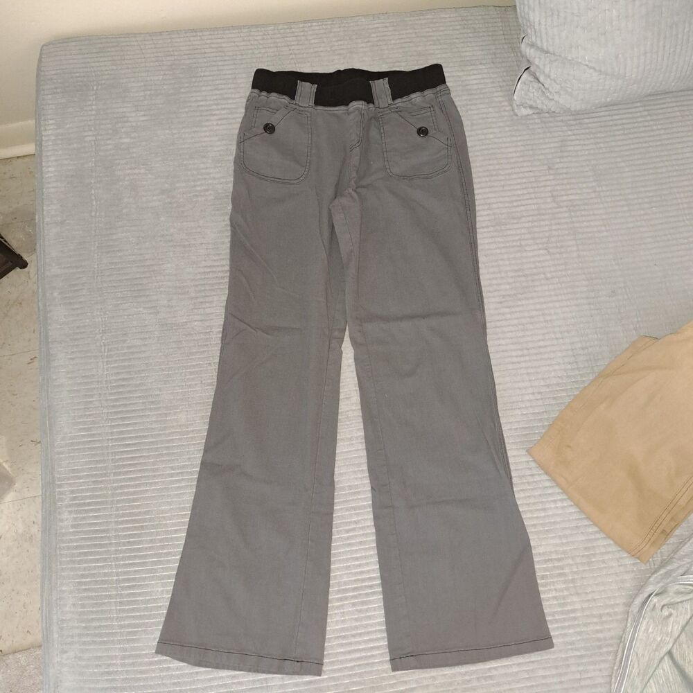 Flamingals Women's Cargo Pants Lot 3 Size M Cotton Blend Multi Pocket 30" inseam - Picture 3 of 9